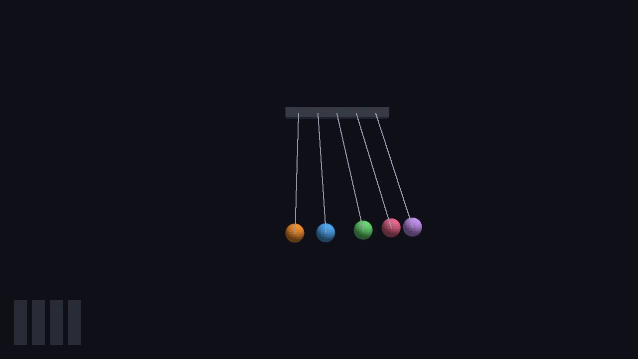 Newton's cradle digital twin